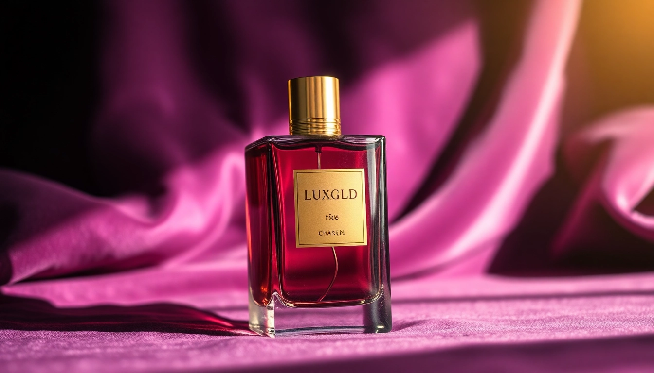 Experience the elegance of Lv imagination in a luxurious golden bottle on a velvet backdrop.
