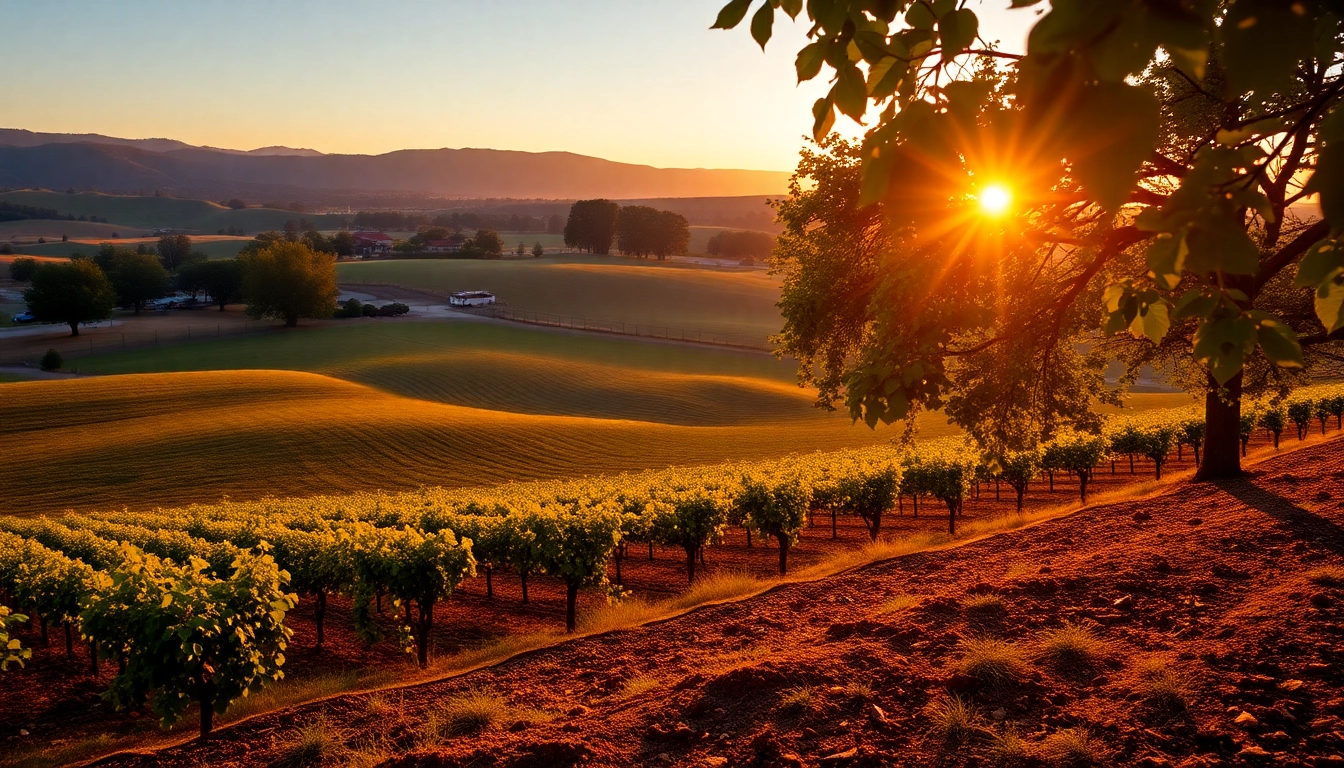 Harborside view of Clarksburg California highlighting serene vineyards.