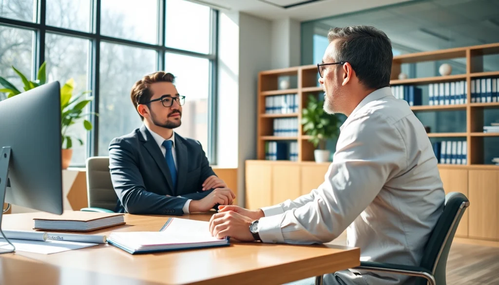 Consultation at https://www.shiverhamilton.com showcasing a personal injury attorney helping a client.