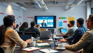 Engaged learners at https://www.careersprints.com participating in an online training session on effective project management.