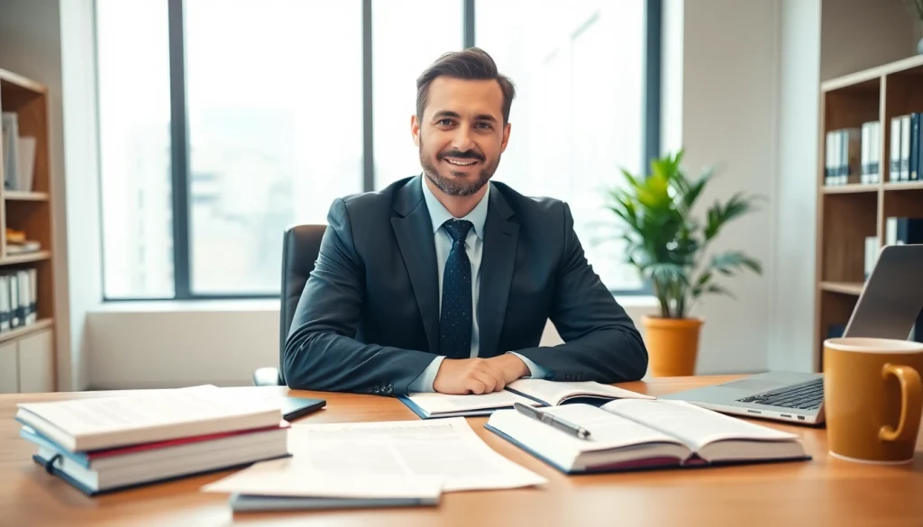 Attorney at https://www.fritschlawfirm.com engaged in a consultation in their modern office.