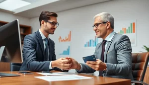 카드 현금화 전문가가 금융 상담 중인 장면