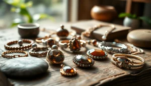 Showcasing handcrafted jewelry pieces at https://www.lyliarose.com with elegant design and natural lighting.