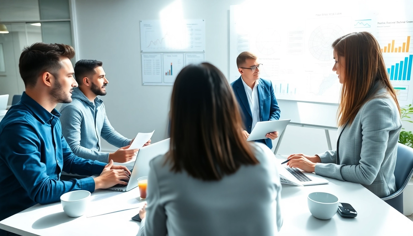 Quickplus Business Consultants collaborate effectively in a bright, modern office space.