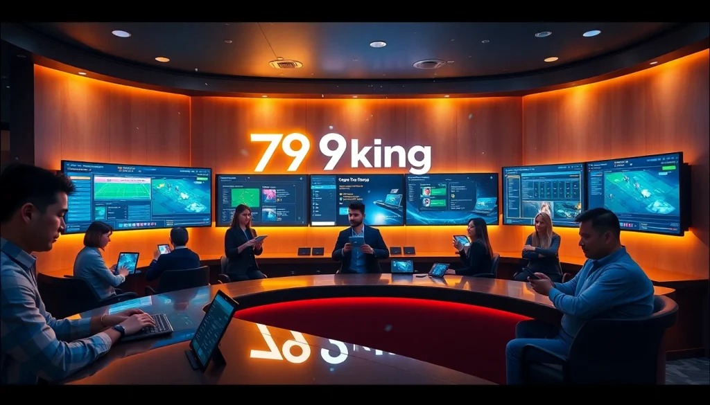 79king online betting hub with sleek desks and live dashboards