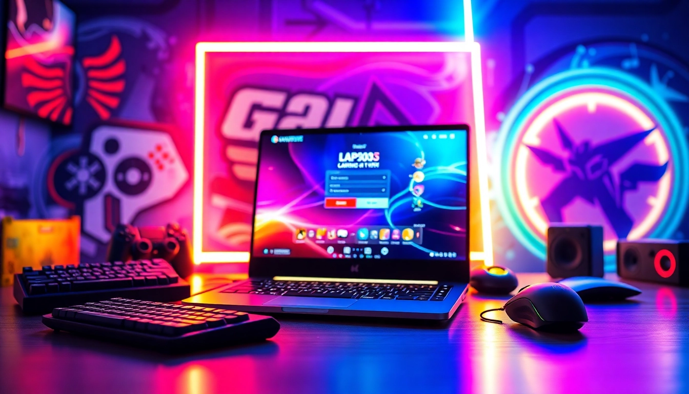Masukkan pengguna ke lapak303 login game dengan tampilan menarik dan aksesoris gaming.
