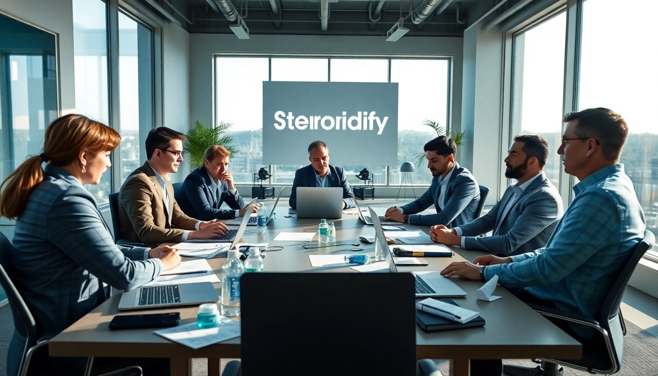 Steroidify reviews insights shared by professional reviewers in a modern office.