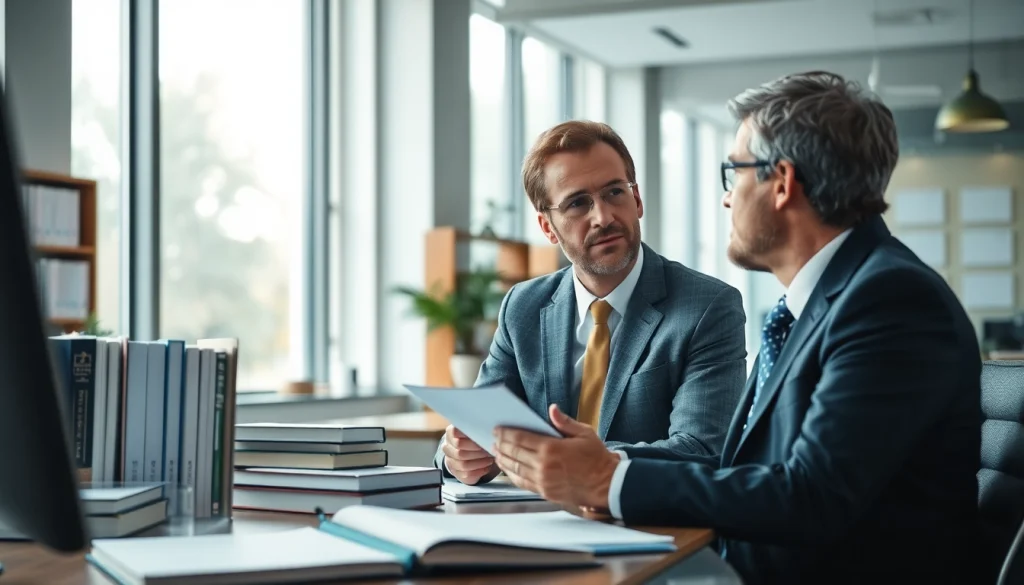 Consultation with a lawyer at https://www.mainorellis.com showing professionalism and empathy.