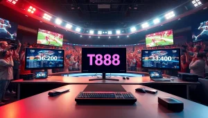 Engaging sports broadcast with the TV88 setup in action, showcasing live events.