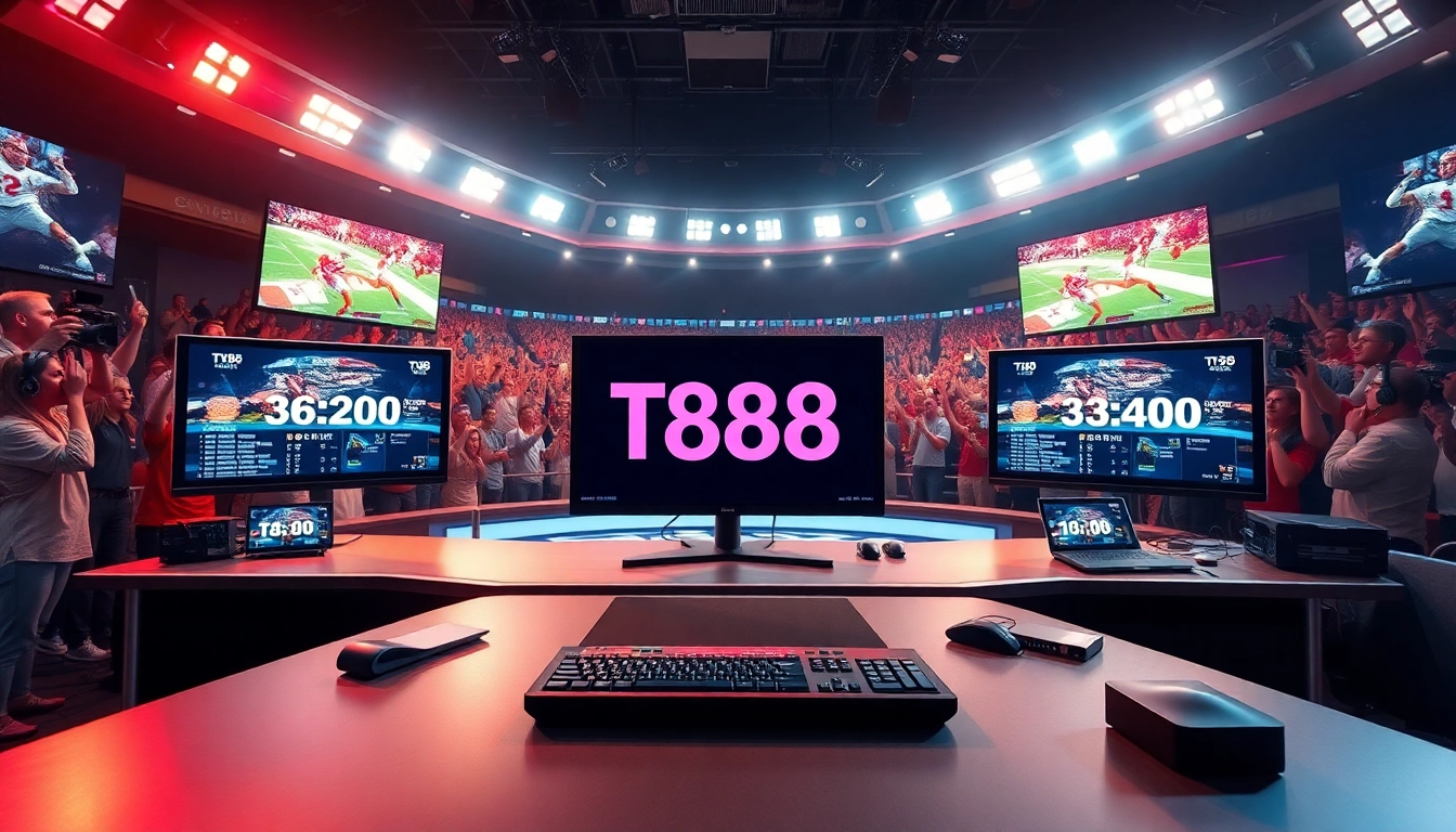 Engaging sports broadcast with the TV88 setup in action, showcasing live events.