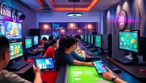 Engaging players at https://xx88.pizza/ in a vibrant online gaming environment, showcasing trust and excitement.