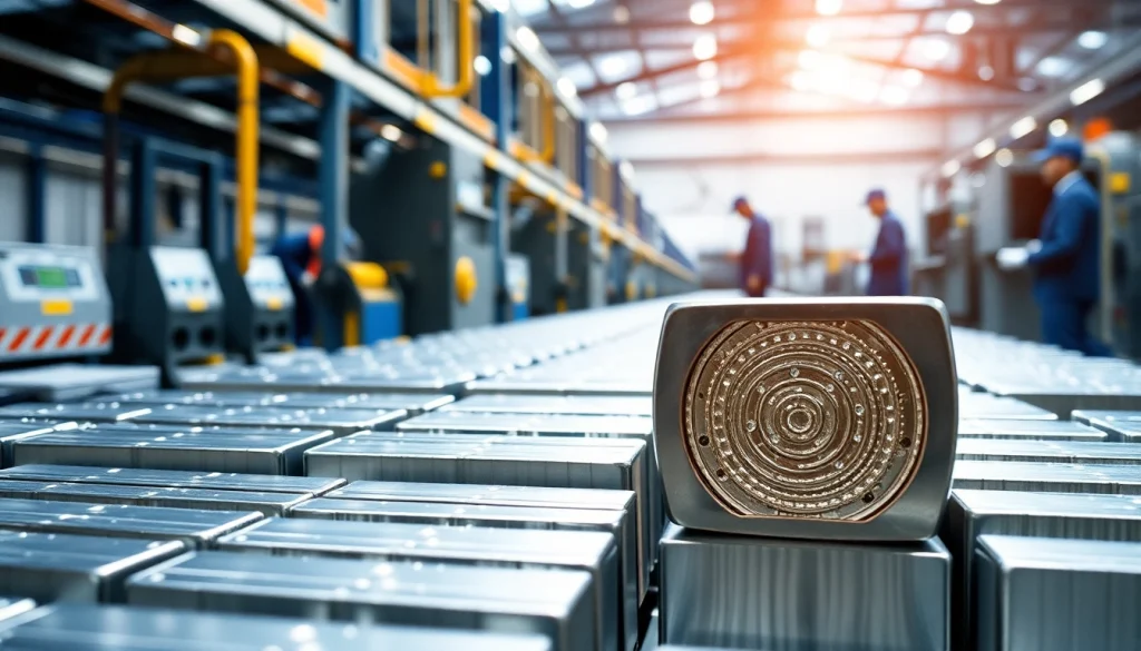 Showcasing Alnico magnets manufacturer in china with intricate designs in a modern factory setting.