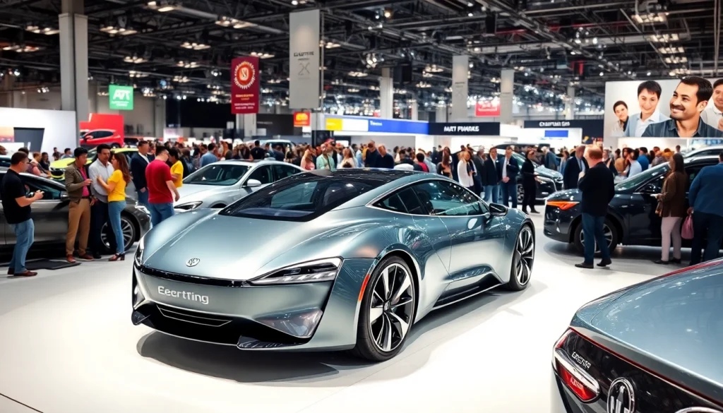 Experience the excitement at the Auto Cars Show with attendees exploring modern vehicles.