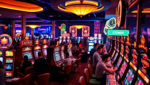 คาสิโนที่เต็มไปด้วยความบันเทิงและความตื่นเต้นในบรรยากาศที่สดใส