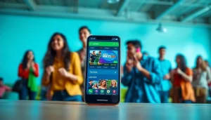 Engaging visual of the best sports betting apps in India displayed on a smartphone with a lively background.