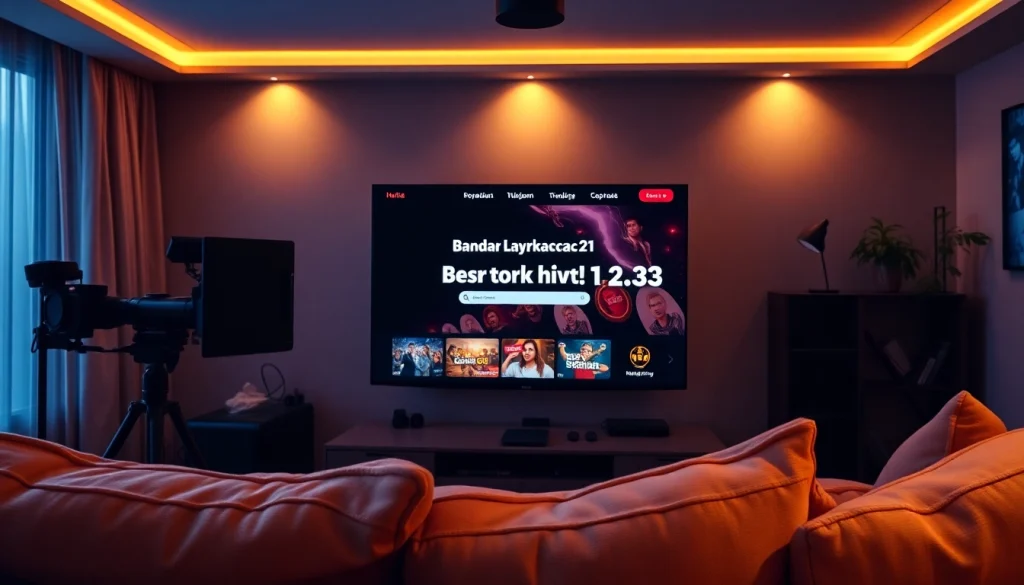 Enjoy streaming movies at https://bandarlayarkaca21.com on a cozy home setup.