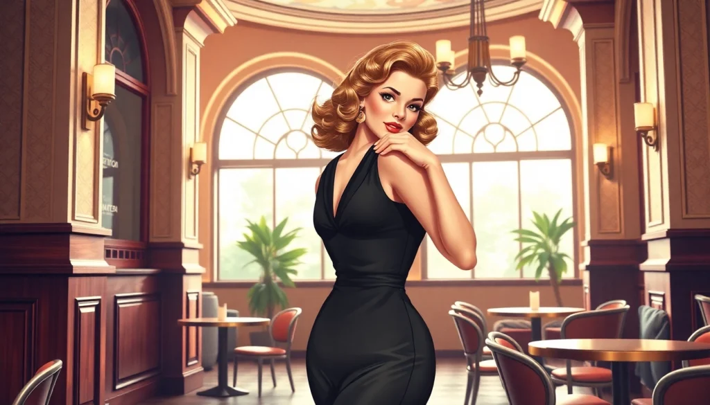 Engaging pin-up girl illustration influenced by the vintage charm of https://www.esquirevargas.com.