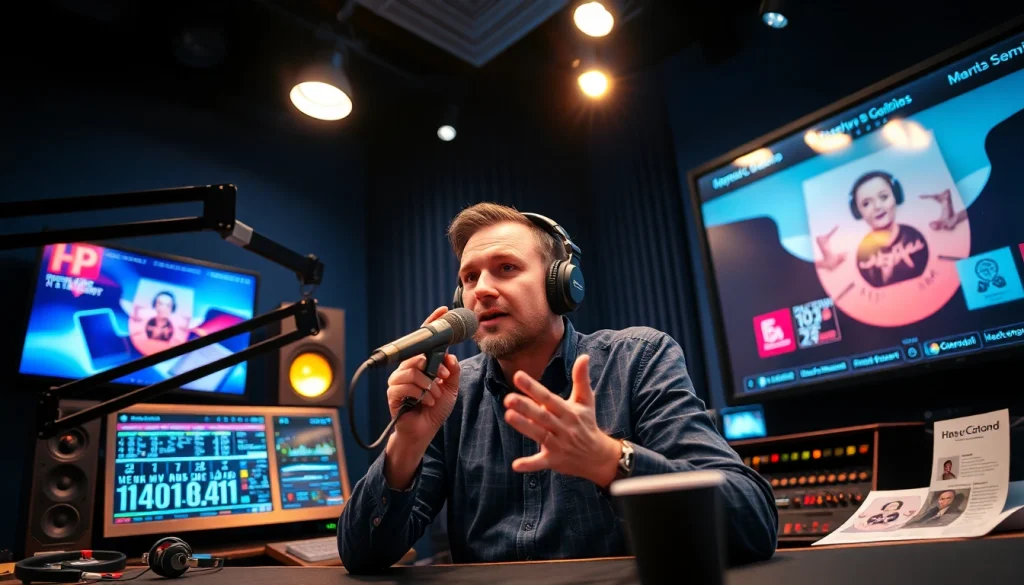 Capture live broadcasting action at https://www.westcentralsbest.com featuring a passionate host.