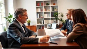 Consulting with a professional estate planning lawyer at https://www.norcrosslawfirm.com in a welcoming office environment.