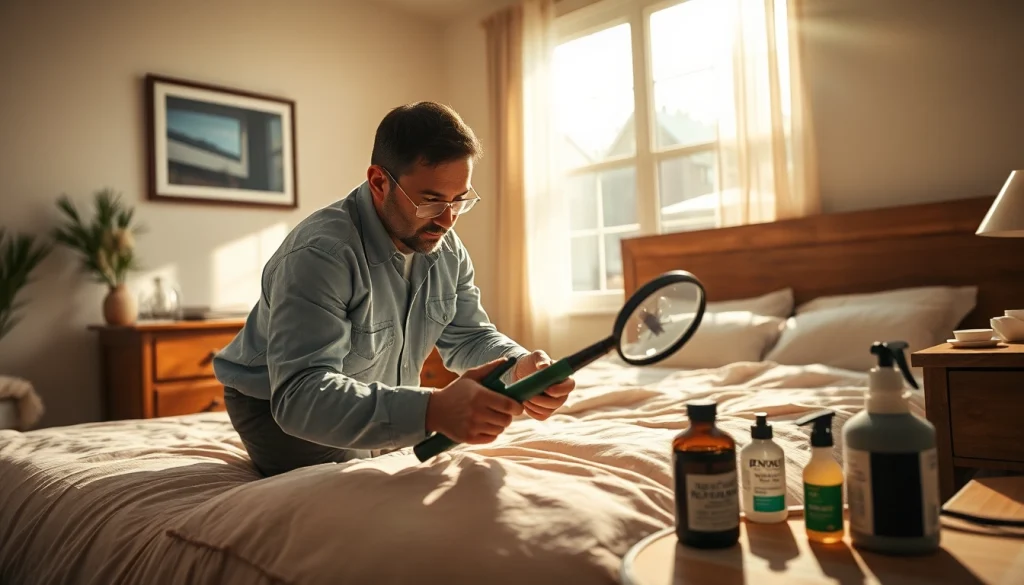 Inspect a bed bug infestation at https://affordablebedbugexterminators.com with a professional exterminator.