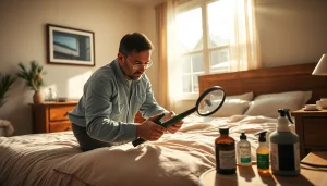 Inspect a bed bug infestation at https://affordablebedbugexterminators.com with a professional exterminator.