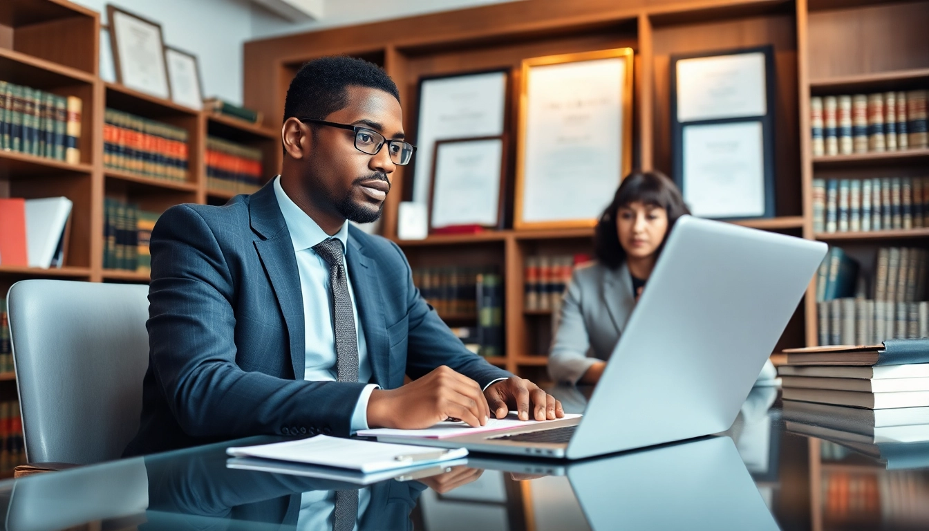 Consulting with a professional personal injury lawyer at https://www.chriseadslegal.com in a modern law office.