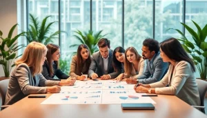 Analyze marketing strategies at https://albmaftoh.com with a collaborative team in a bright office.