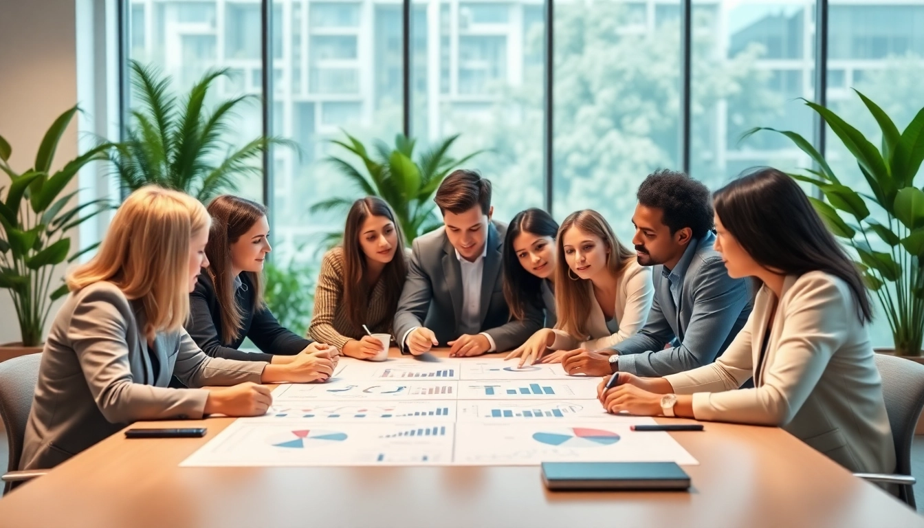 Analyze marketing strategies at https://albmaftoh.com with a collaborative team in a bright office.