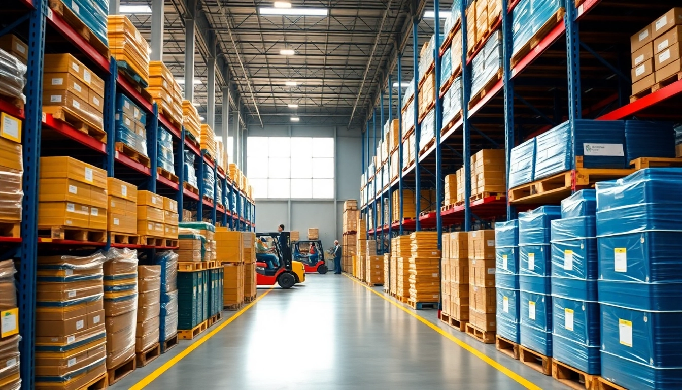 Visual representation of warehousing efficiency in a well-organized storage facility.