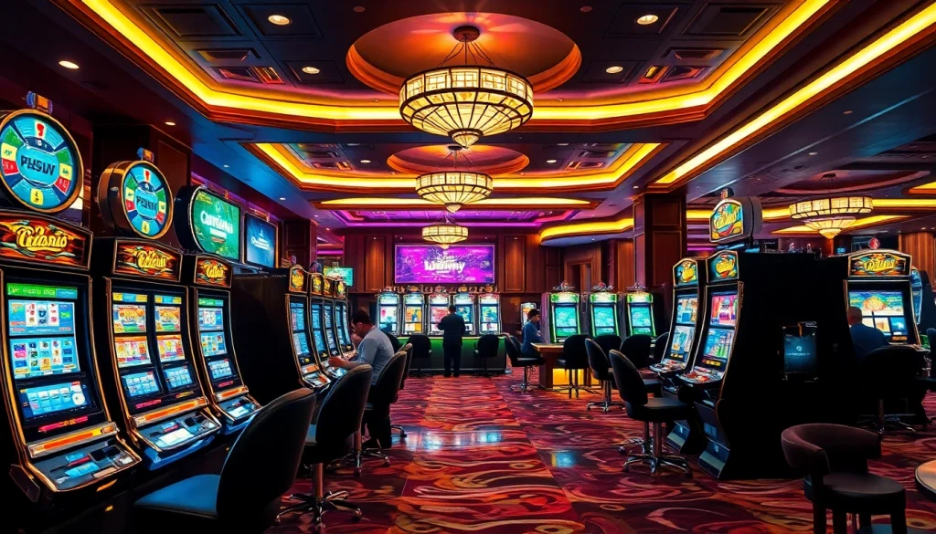 Menampilkan slot mewah dari luxury333 di kasino dengan permainan yang menarik dan ramai.