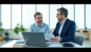 카드깡 전문가가 전략을 논의하는 모습으로 신뢰를 구축하는 환경을 조성합니다.