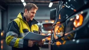 KFZ Gutachter Aachen untersucht ein beschädigtes Fahrzeug mit Fachwissen und Präzision.