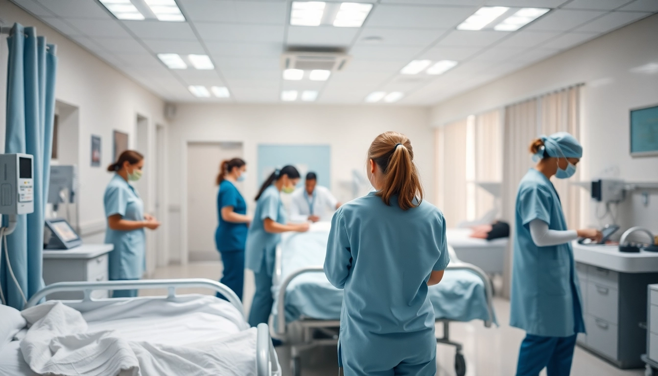 Behandelteam bij https://tweestedenziekenhuis.nl helpt patiënten in een moderne ziekenhuisomgeving.