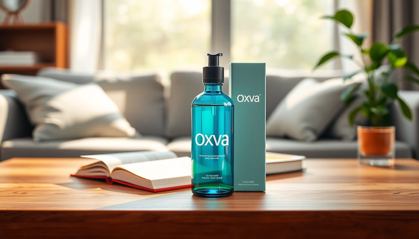 Oxva Liquid in an inviting setting showcasing vibrant packaging and natural elements.