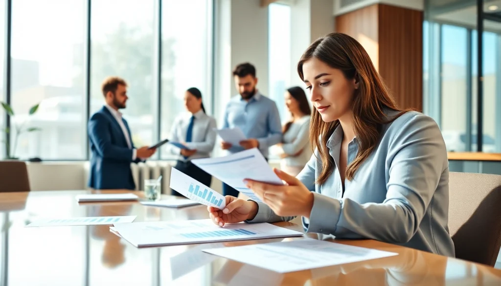 Dynamic teamwork at a startup accounting firm with diverse professionals analyzing financial data.