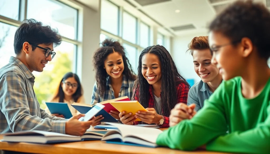 Engaged students learning in an inclusive Education environment with collaborative materials.