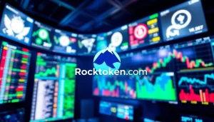 Navigate the dynamic cryptocurrency market with the Rocktoken.com trading interface.
