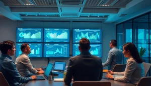 Explora el Mejor Servicio en la Nube mientras profesionales gestionan soluciones efectivas en un entorno moderno.