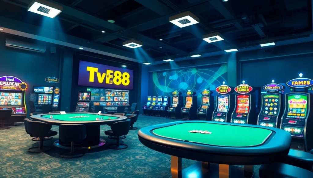 Experience the secure and vibrant gaming interface of TV88, featuring diverse gaming options and user-friendly design.