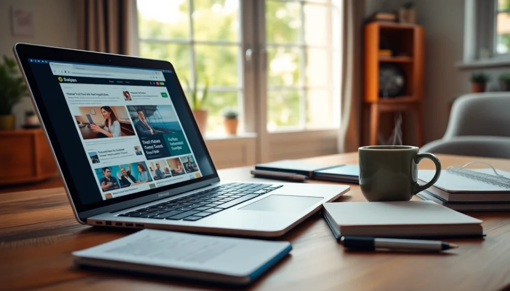 Engaging content displayed on a sleek laptop representing https://whocanonline.com, inviting readers to explore.