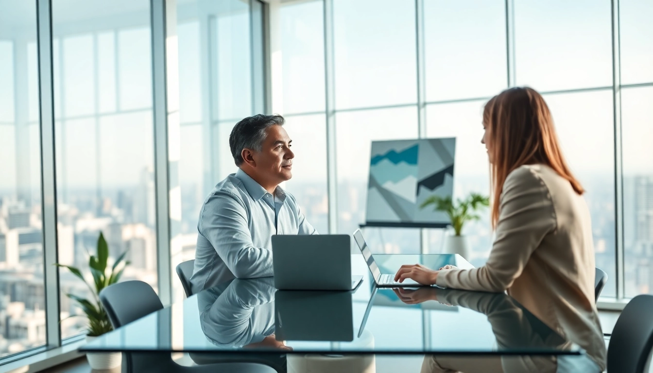 Meet with a financial advisor San Antonio in a modern office setting during a consultation.