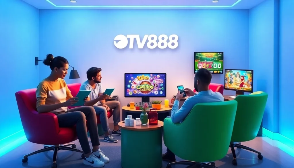 TV88 platform showcasing diverse players engaging in online gaming