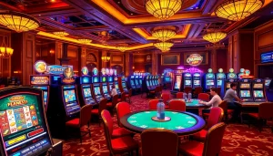 คาสิโน เรียกความสนใจด้วยบรรยากาศหรูหราและเครื่องเล่นที่เปล่งประกาย