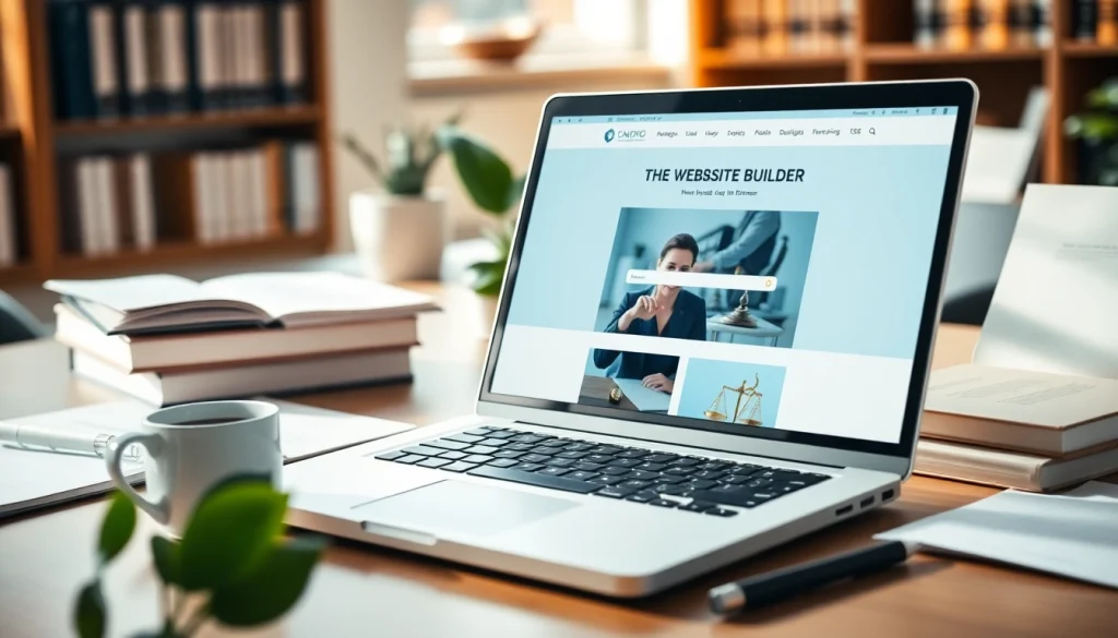 Showcasing https://www.websites.law in a professional law firm setting with modern web design tools.