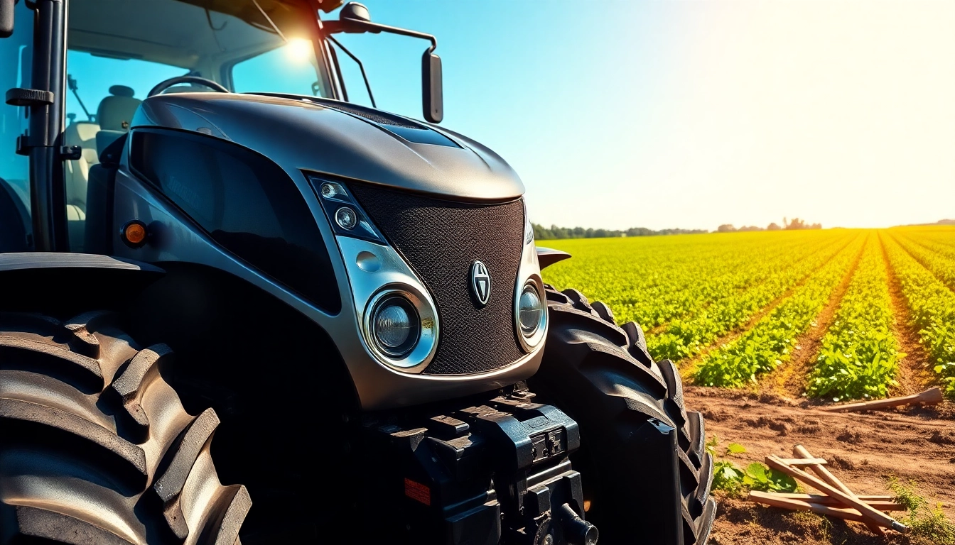 A photo of the AF88 tractor in a vibrant field, showcasing its powerful design and functionality.