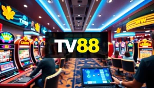TV88 online gaming interface showcasing user engagement and security features in a vibrant setting.