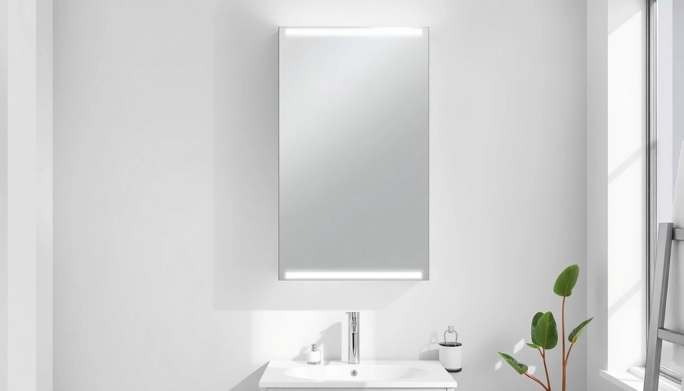 Entdecken Sie den eleganten sonni Spiegelschrank mit integrierter LED-Beleuchtung im Badezimmer.