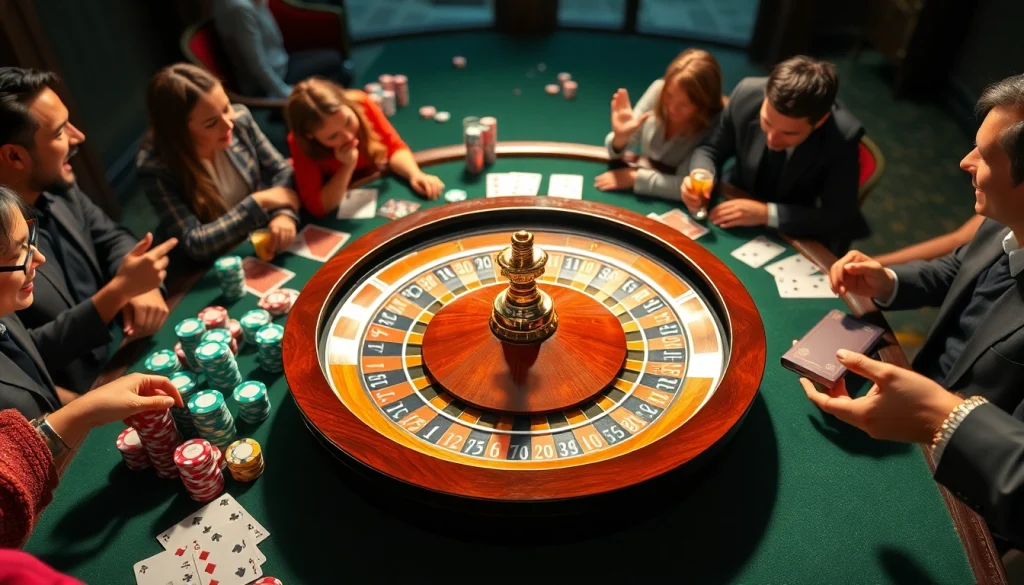 Kasinojitu menampilkan suasana kasino yang penuh semangat dan permainan kartu yang menarik.