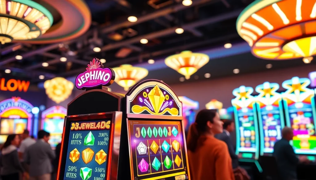 Mainkan permainan menarik di jewel4d slot dengan suasana kasino yang penuh warna.