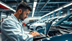 Explore cybersecurity measures at https://car-hack-world.com with a professional analyzing car electronics.